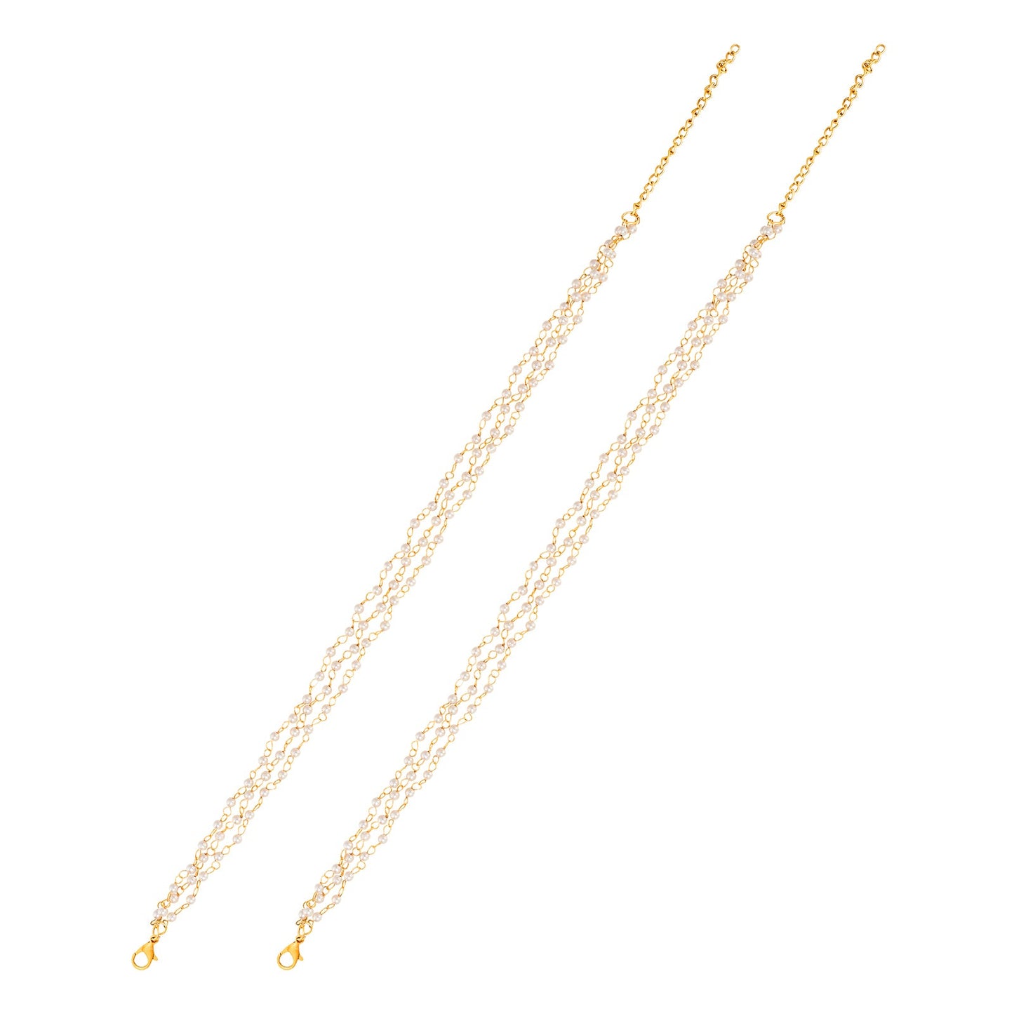 Teejh Poan Gold Oxidised Anklet