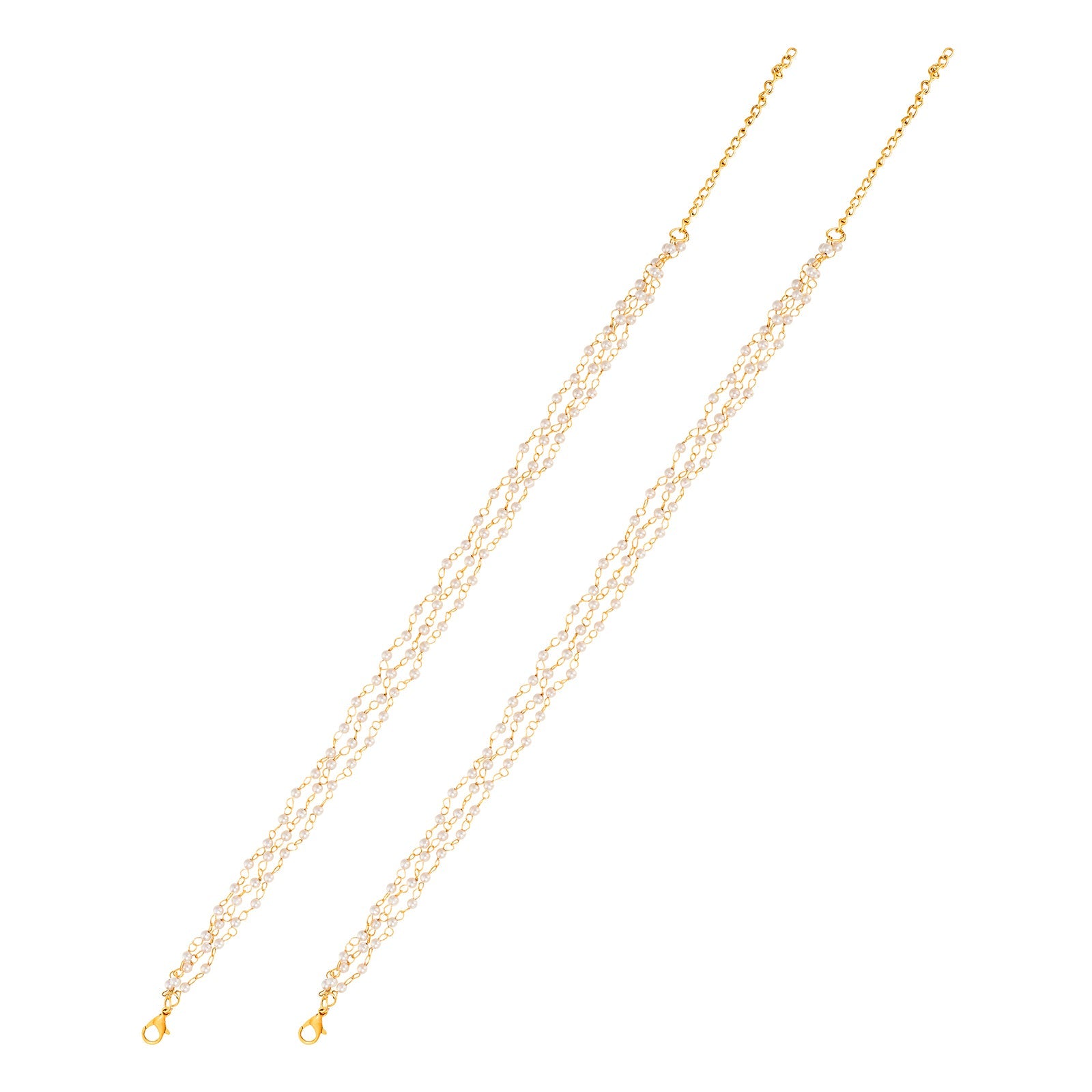 Teejh Poan Gold Oxidised Anklet