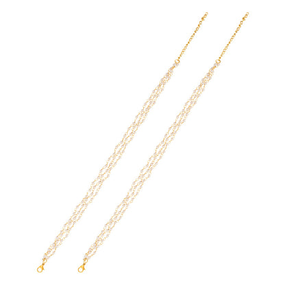 Teejh Poan Gold Oxidised Anklet