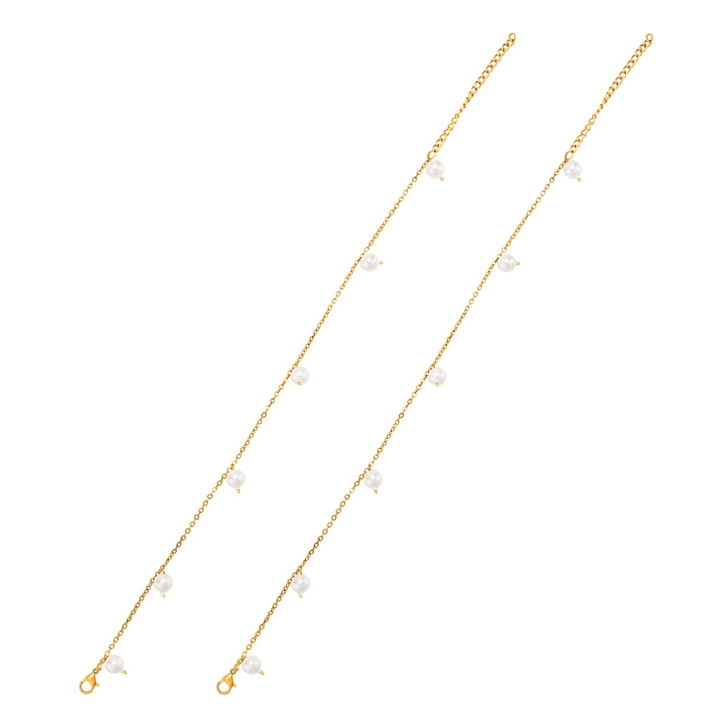 Teejh Pyasi Gold Oxidised Peacock Anklet