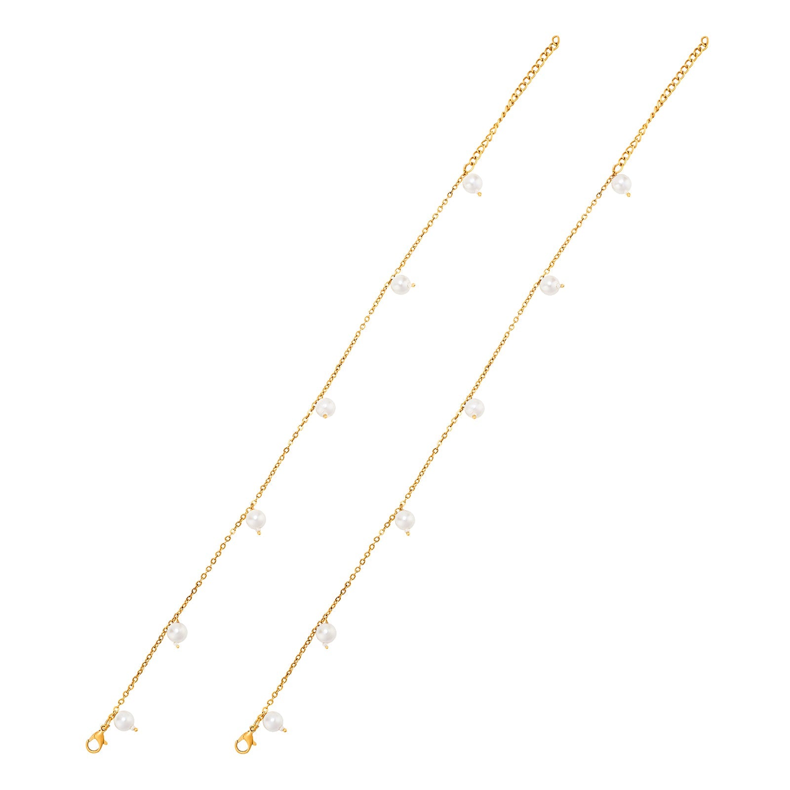 Teejh Pyasi Gold Oxidised Peacock Anklet