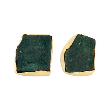 Soléa Dark Green Natural Stone Necklace Set