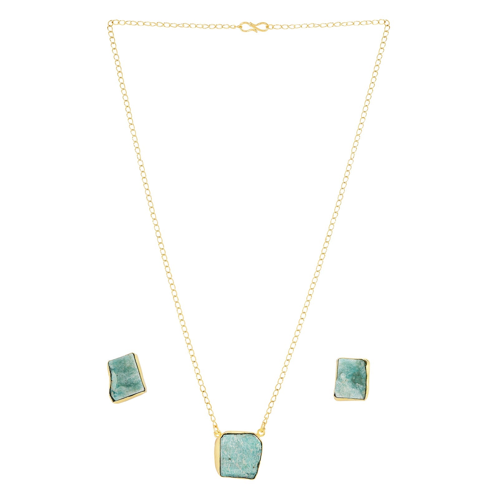 Teejh Ishaya Turquoise Natural Stone Necklace Set