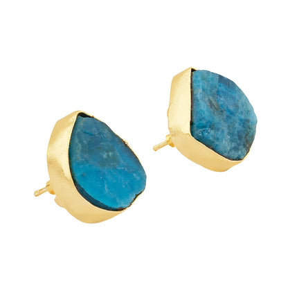 Teejh Ishaya Dark Blue Natural Stone Necklace Set