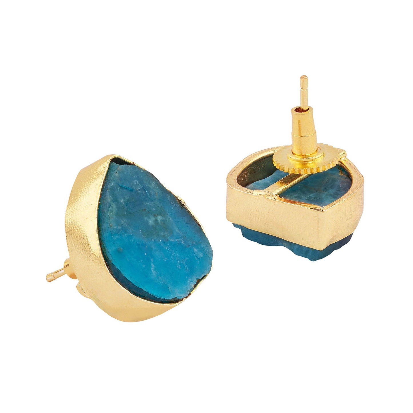 Teejh Ishaya Dark Blue Natural Stone Necklace Set