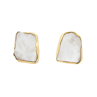 Teejh Seraya White Natural Stone Necklace Set