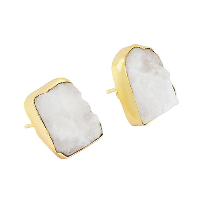 Teejh Seraya White Natural Stone Necklace Set