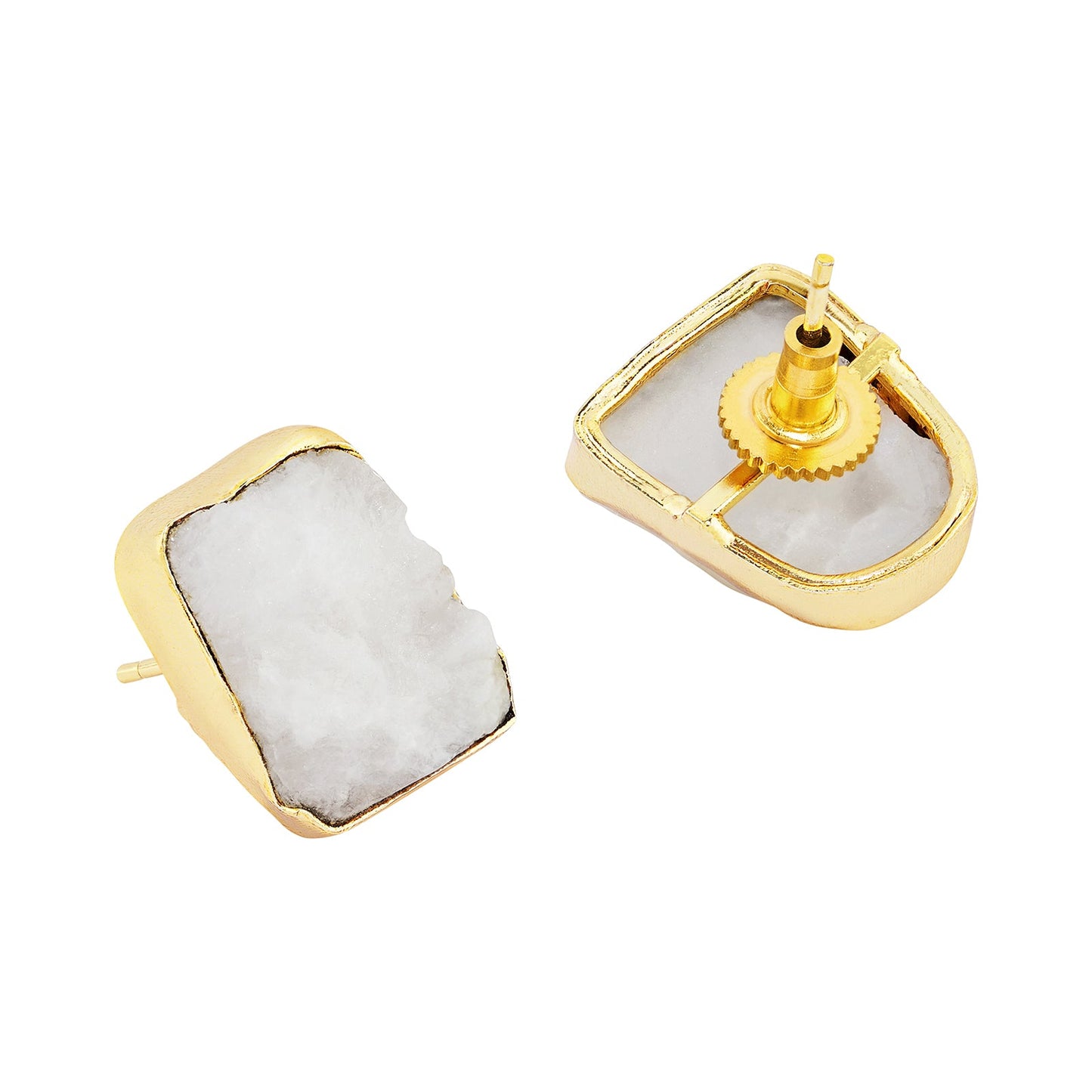 Teejh Seraya White Natural Stone Necklace Set