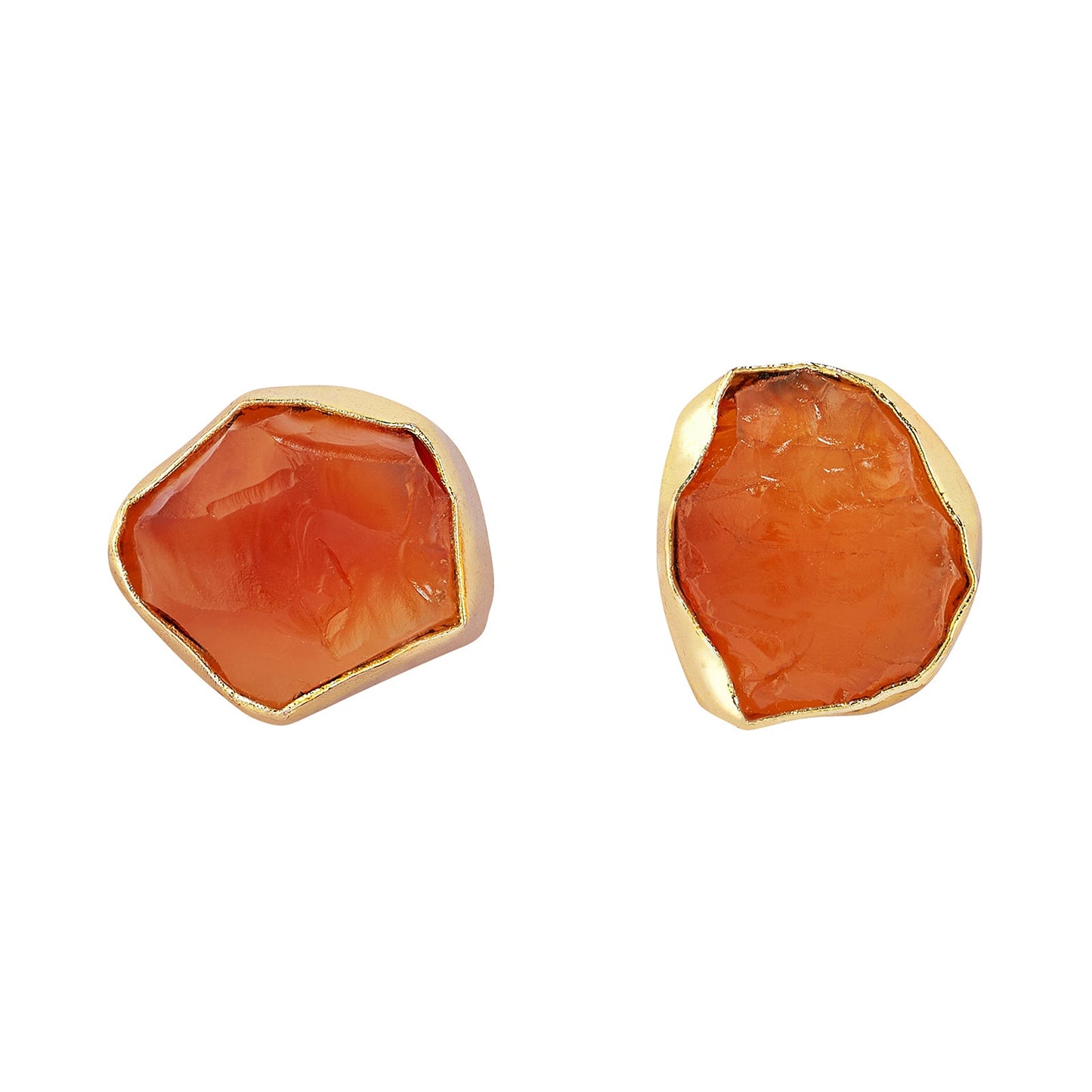 Teejh Seraya Orange Natural Stone Necklace Set