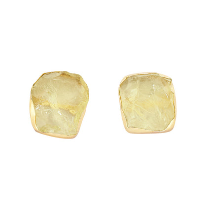 Teejh Seraya Yellow Natural Stone Necklace Set