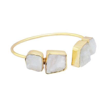 Teejh Vyana White Natural Stone Bracelet