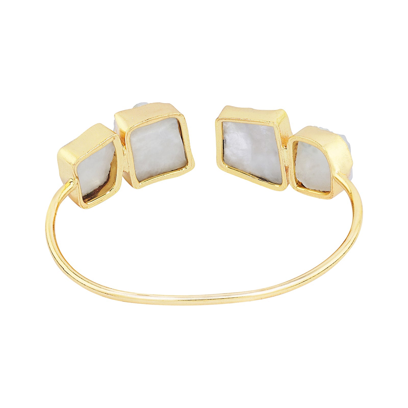 Teejh Vyana White Natural Stone Bracelet