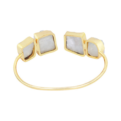 Teejh Vyana White Natural Stone Bracelet