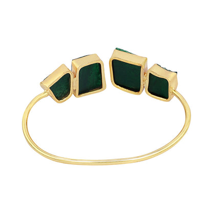 Teejh Vyana Dark Green Natural Stone Bracelet