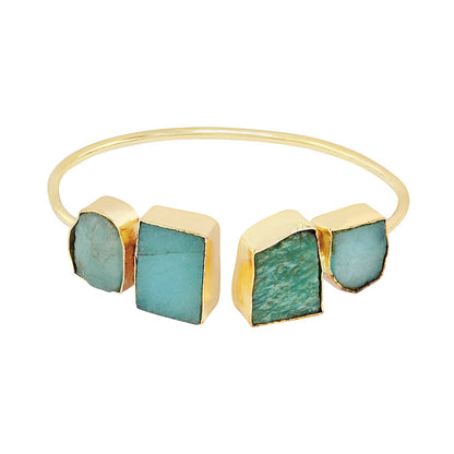 Soléa Turquoise Natural Stone Cuff Bracelet