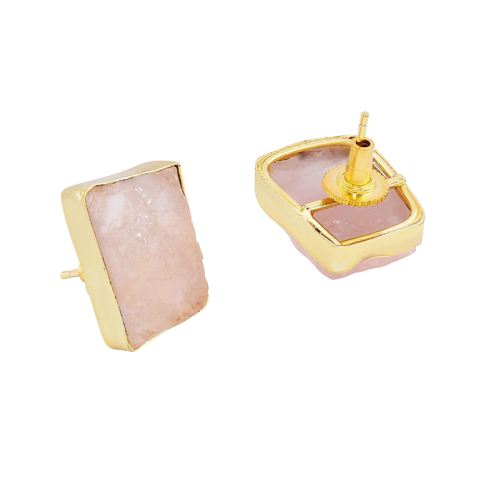 Teejh Zarika Pink,Turquoise and yellow Natural Stone Necklace Set