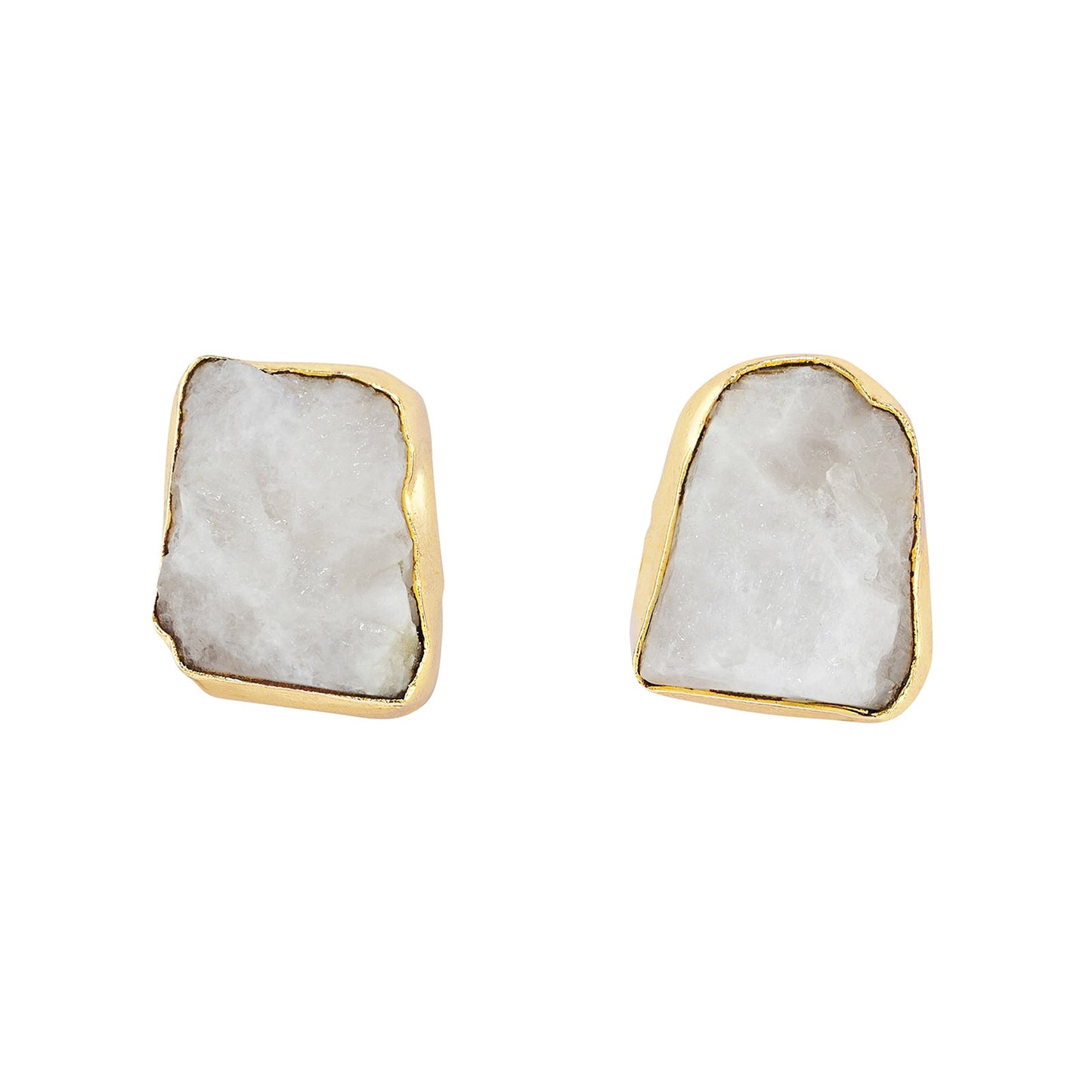 Teejh Elira White Natural Stone Earrings