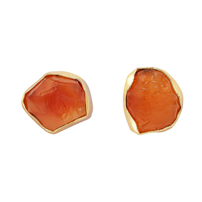 Teejh Elira Orange Natural Stone Earrings