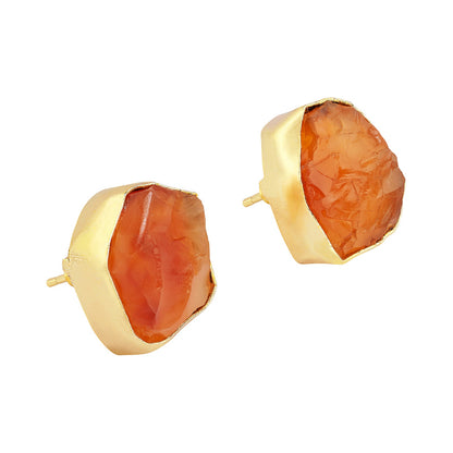 Teejh Elira Orange Natural Stone Earrings