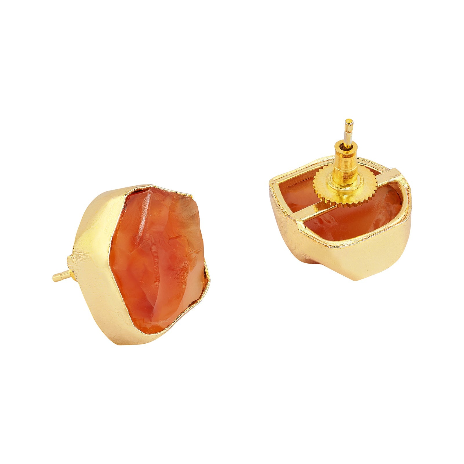 Soléa Orange Natural Stone Earrings