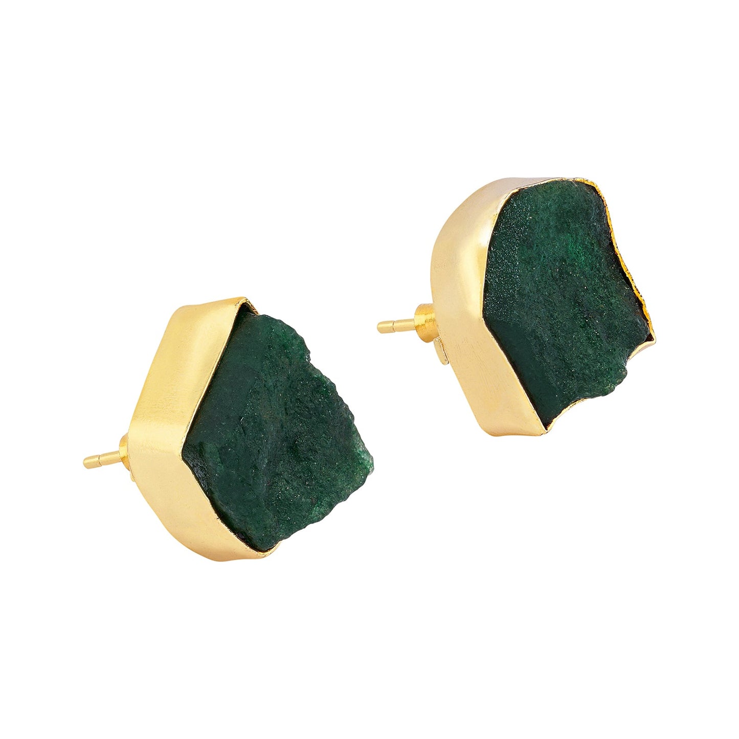 Teejh Elira Dark Green Natural Stone Earrings