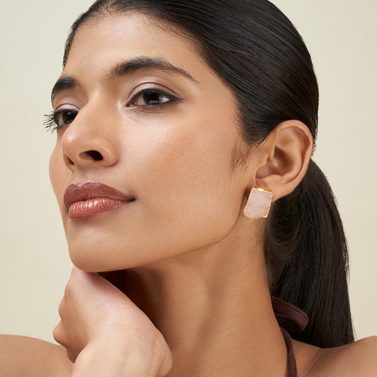 Soléa Pink Natural Stone Earrings