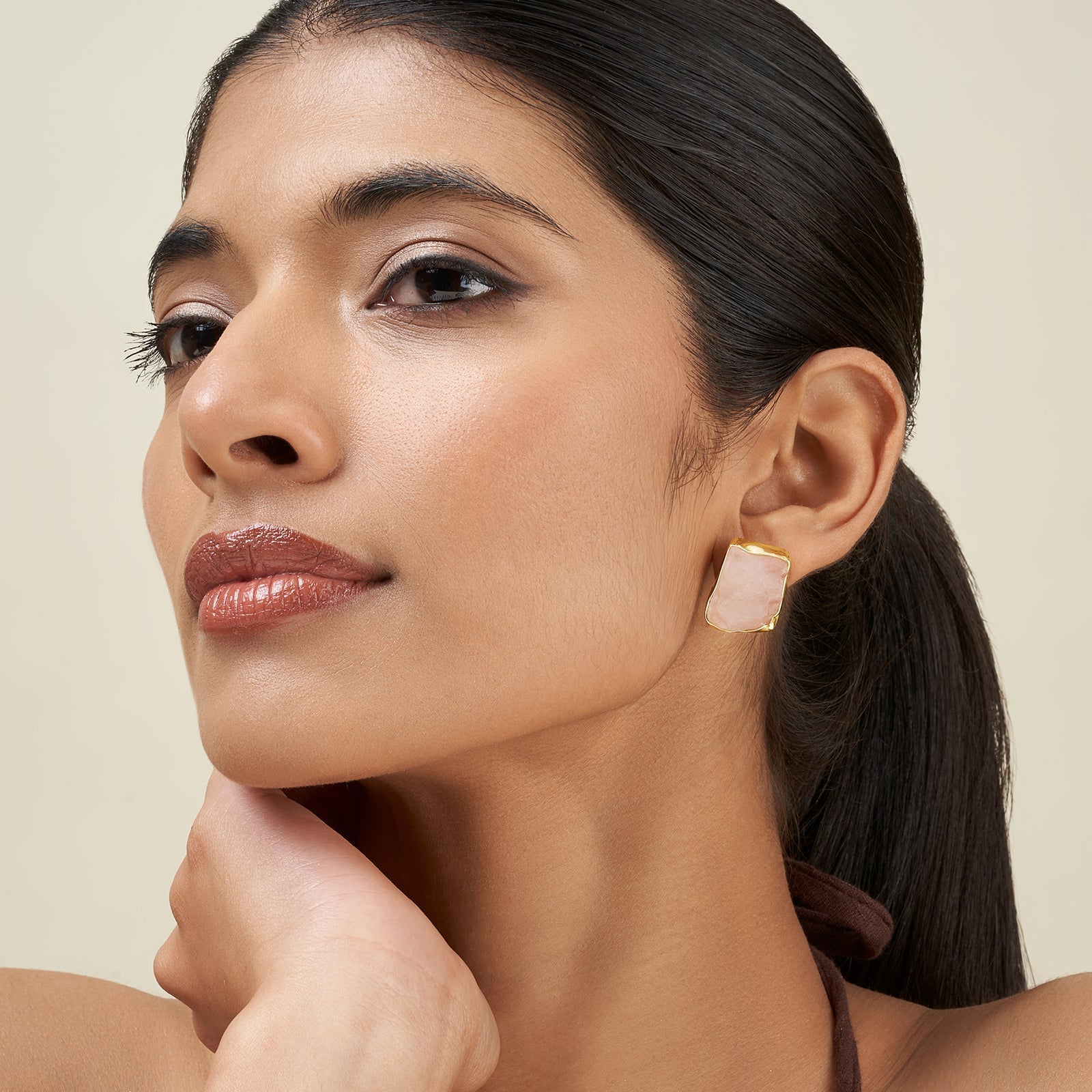 Teejh Elira Pink Natural Stone Earrings