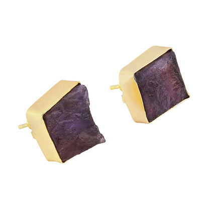 Teejh Elira Purple Natural Stone Earrings