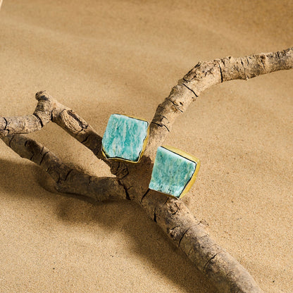 Teejh Elira Turquoise Natural Stone Earrings