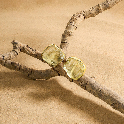 Soléa Yellow Natural Stone Earrings