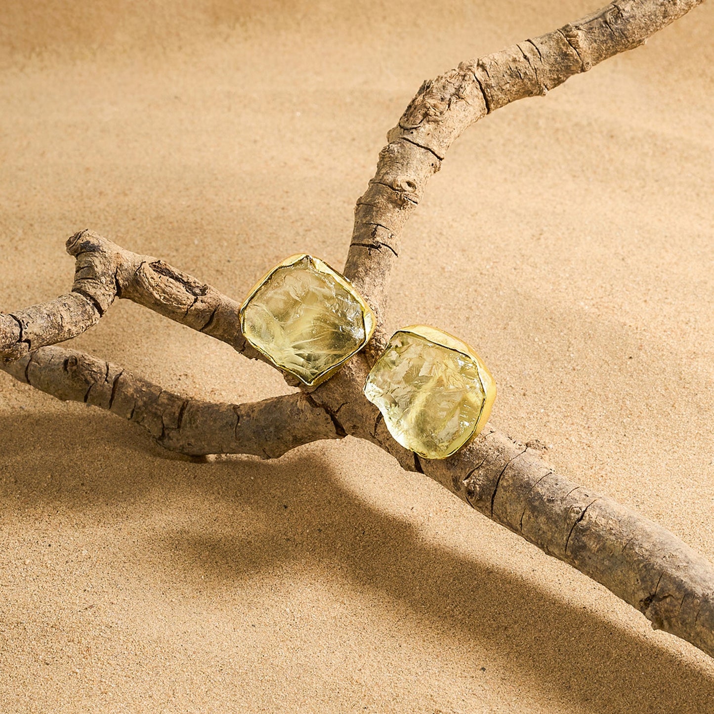 Teejh Elira Yellow Natural Stone Earrings