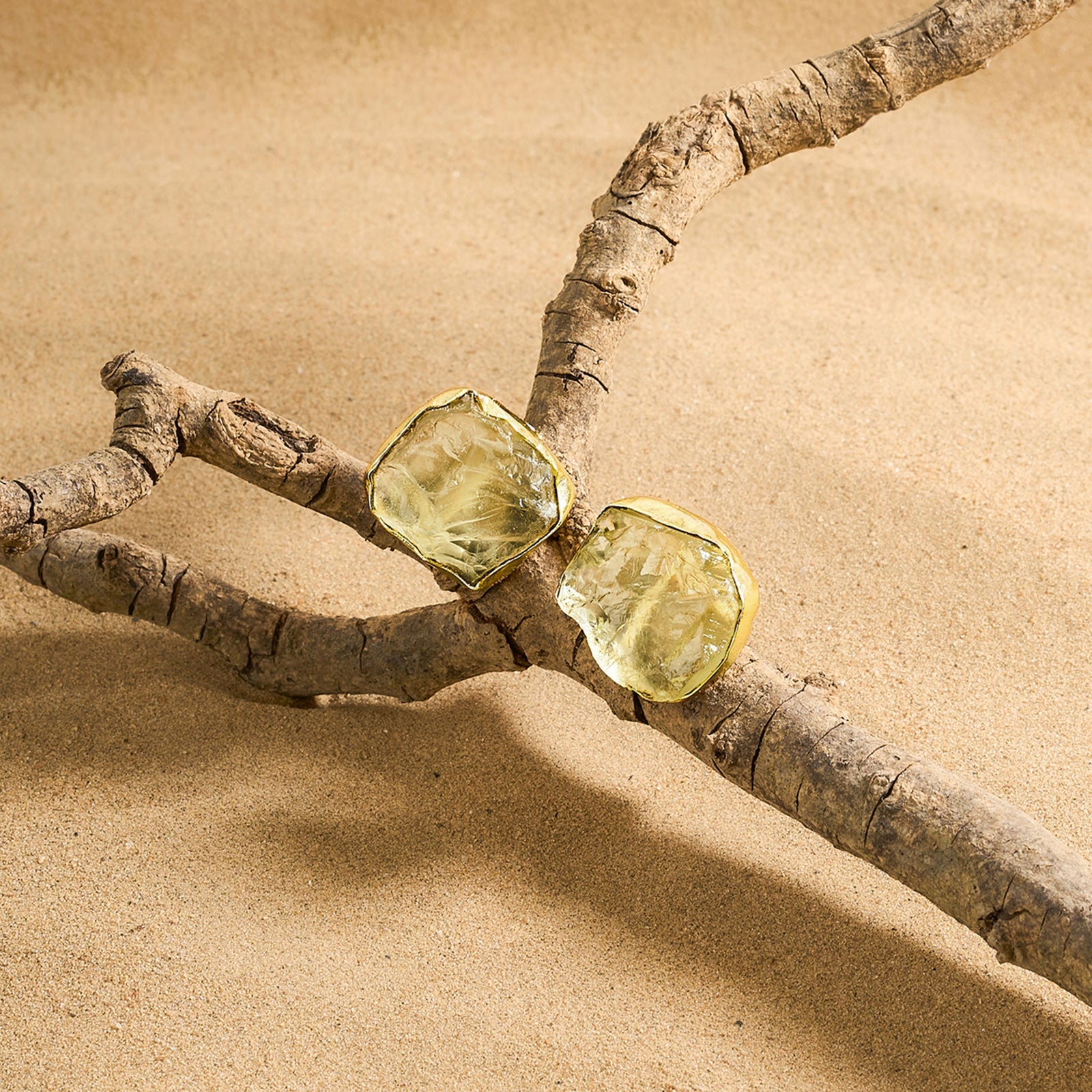 Teejh Elira Yellow Natural Stone Earrings