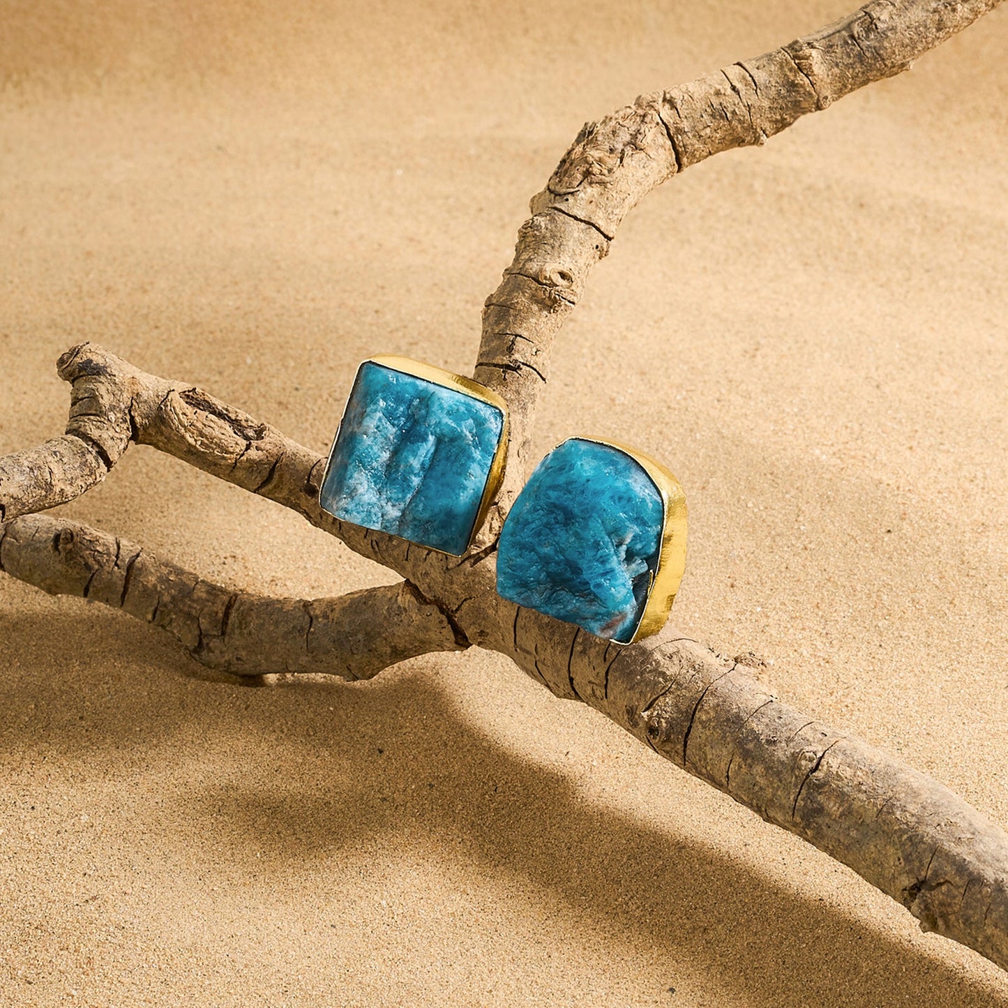 Teejh Elira Dark Blue Natural Stone Earrings