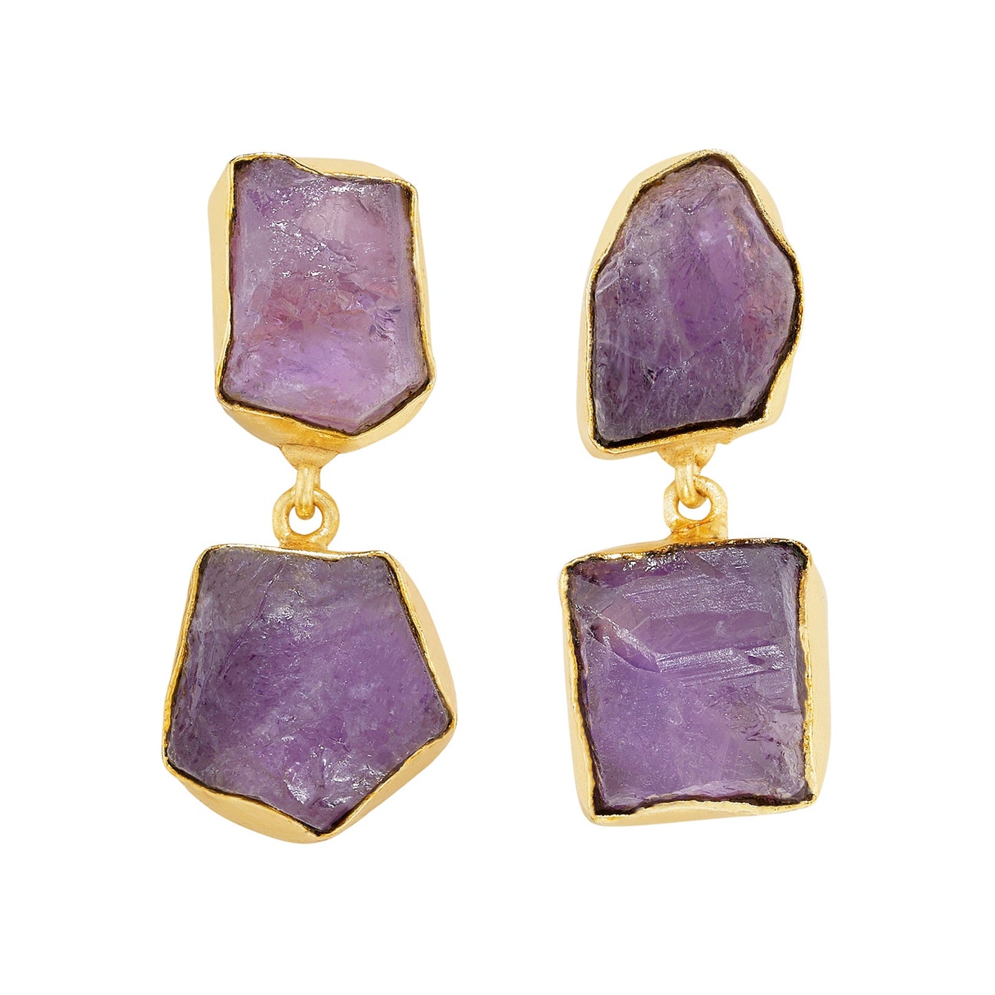 Teejh Eshira Purple Natural Stone Danglers