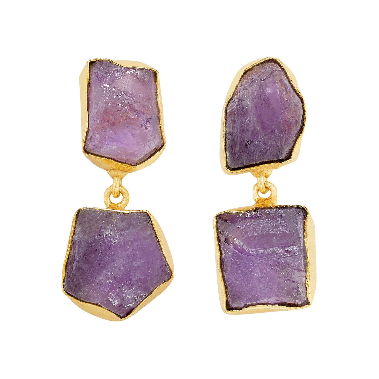 Teejh Eshira Purple Natural Stone Danglers