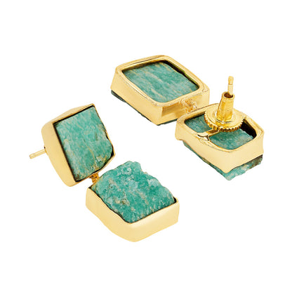 Teejh Eshira Turquoise Natural Stone Danglers