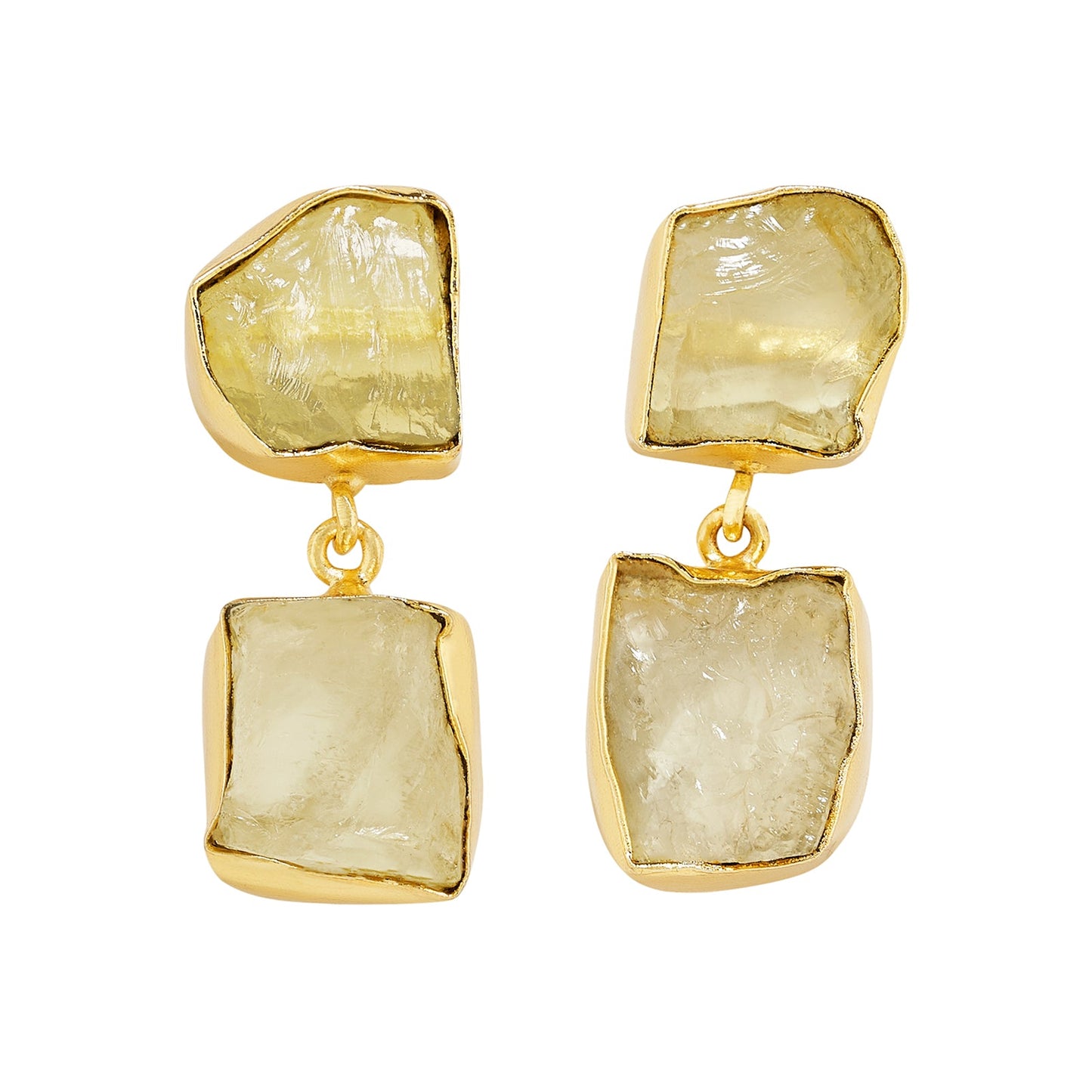 Teejh Eshira Yellow Natural Stone Danglers
