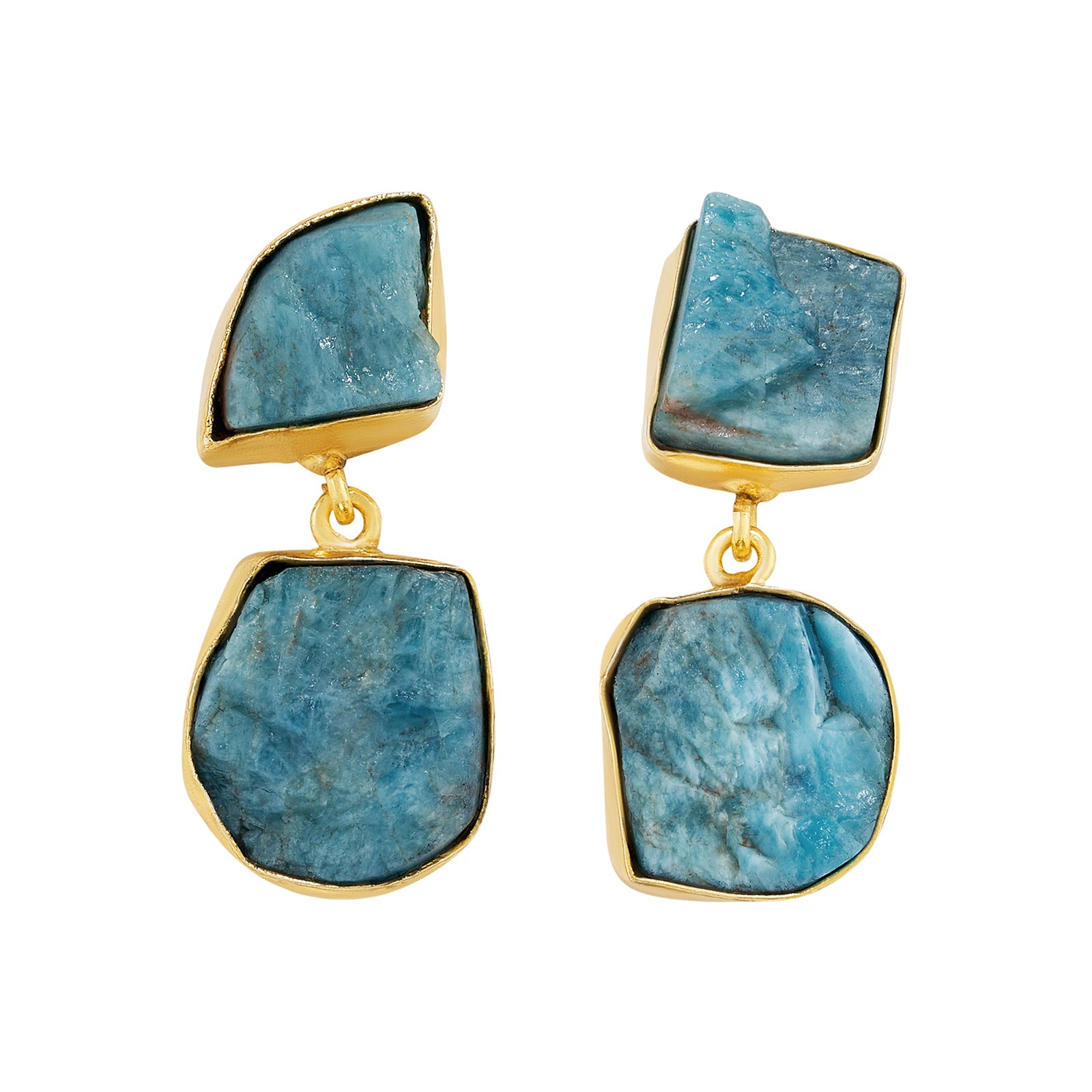 Teejh Eshira Blue Natural Stone Danglers