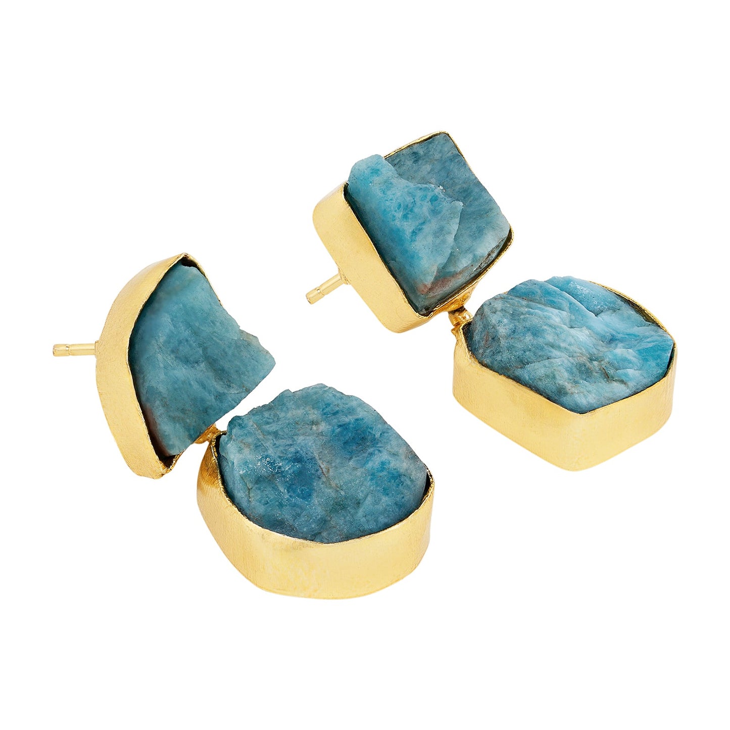 Teejh Eshira Blue Natural Stone Danglers