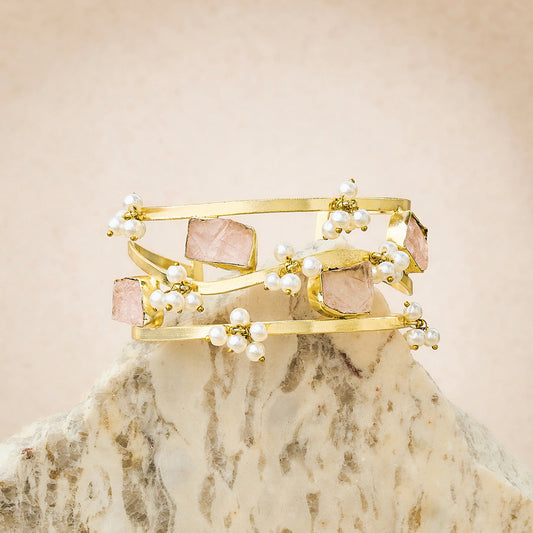 Teejh Amiraani Pink Natural Stone Bracelet