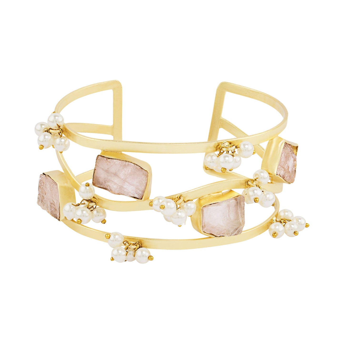 Teejh Amiraani Pink Natural Stone Bracelet