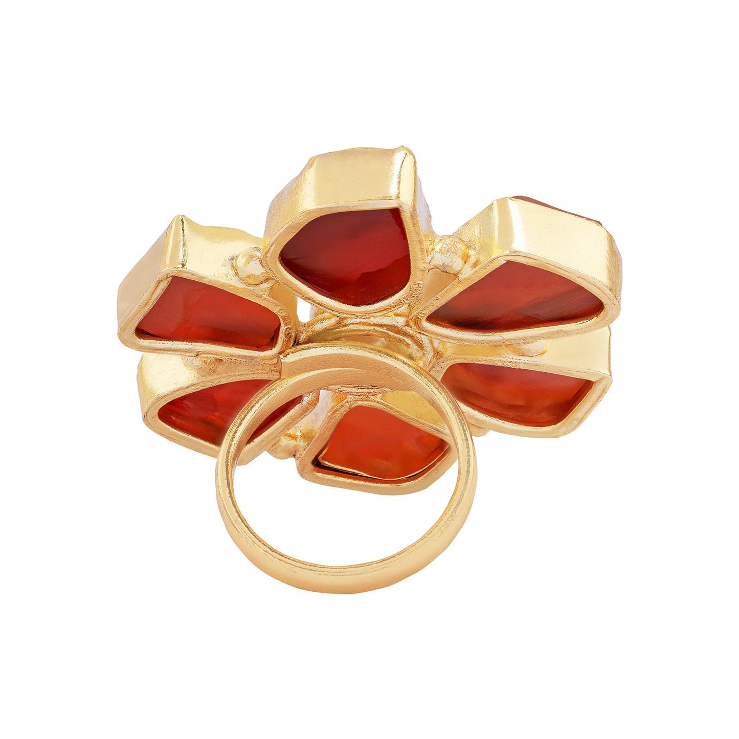 Teejh Veyna Orange Natural Stone Rings