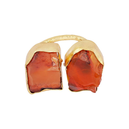 Soléa Orange Natural Stone Ring