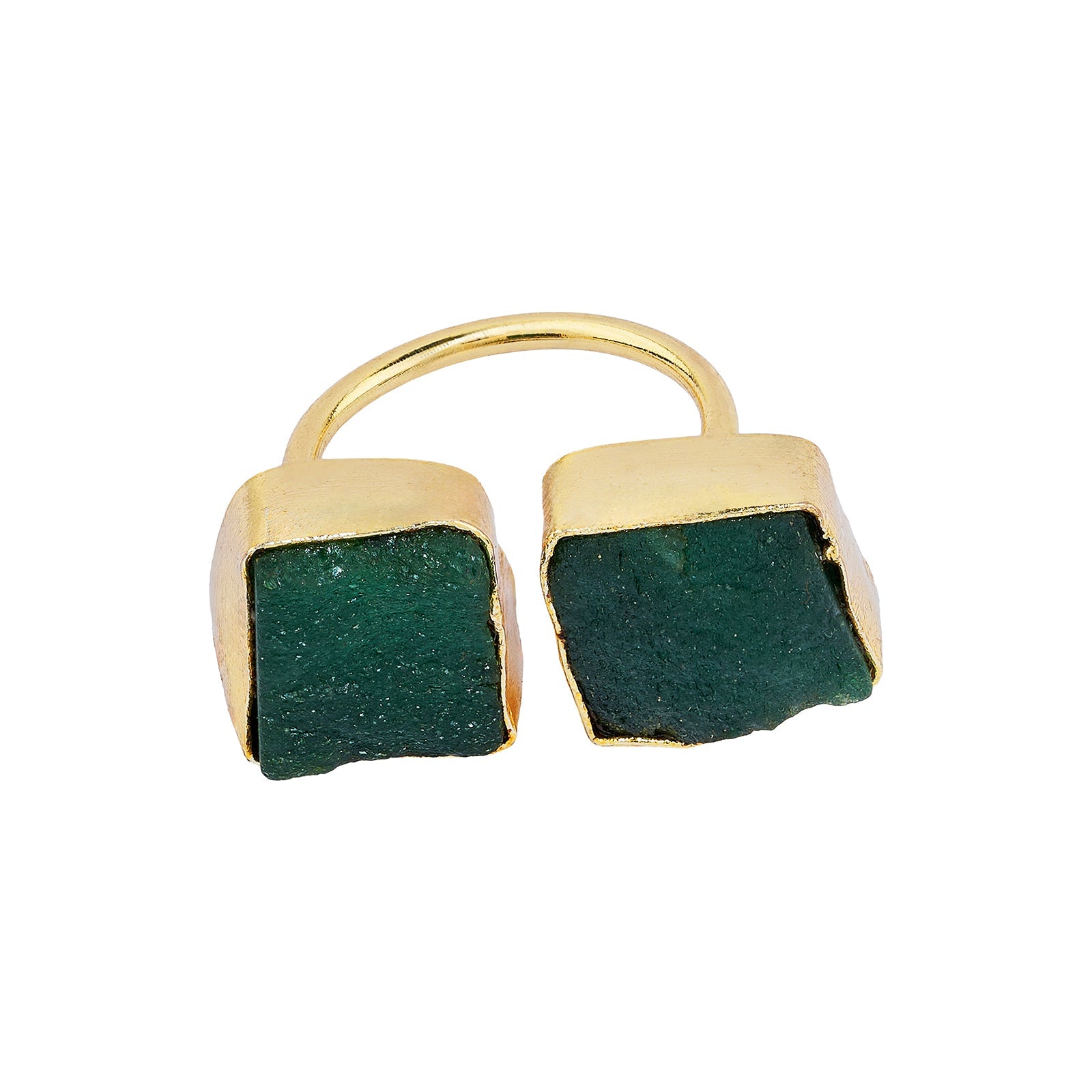 Soléa Dark Green Natural Stone Ring
