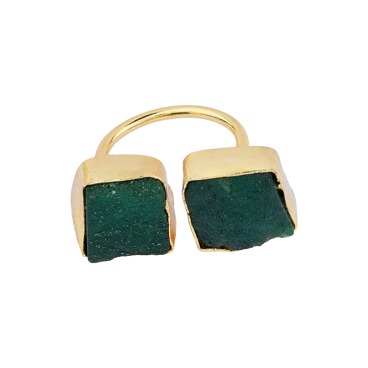 Teejh Navira Dark Green Natural Stone Ring