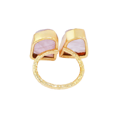 Teejh Navira Pink Natural Stone Ring