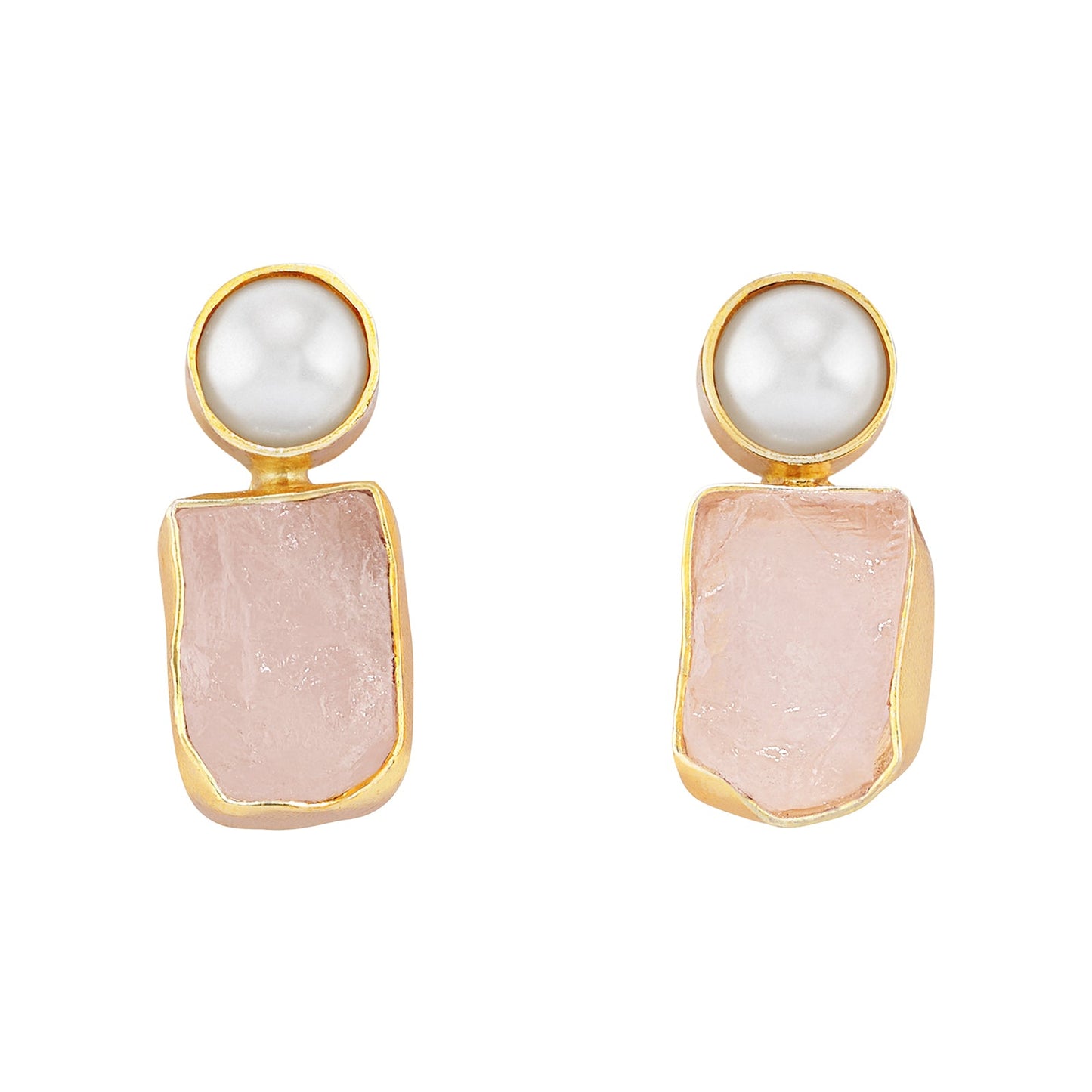 Teejh Liora Pink Natural Stone Earrings