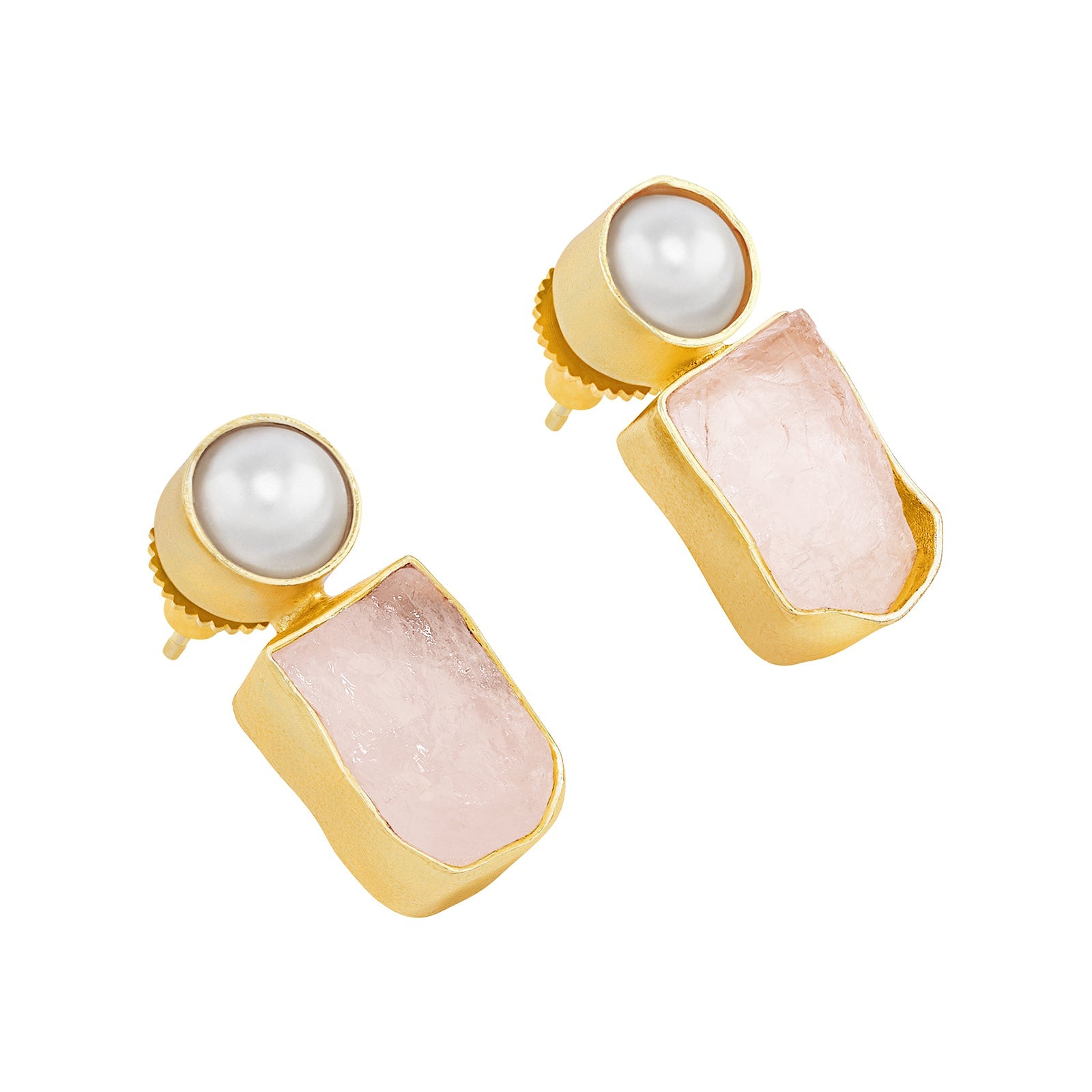 Teejh Liora Pink Natural Stone Earrings