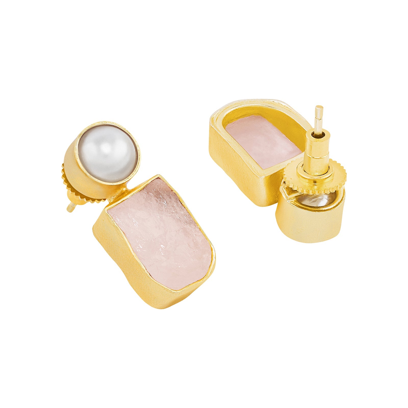 Teejh Liora Pink Natural Stone Earrings