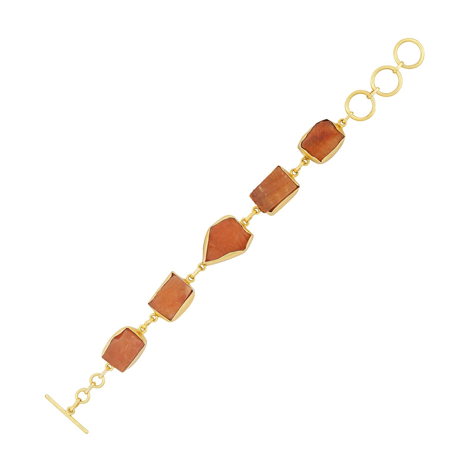 Teejh Reysha Orange Natural Stone Bracelet